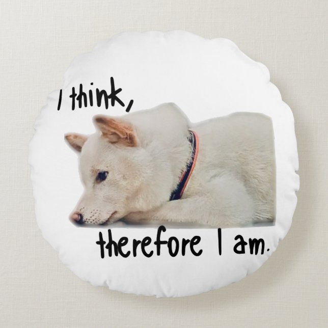 Coussins Ronds Thinking dog クッション　by koroku (Devant)