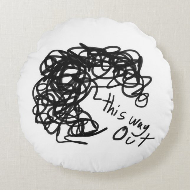 Coussins Ronds This Way Out—> lancer l'oreiller | Collection THRI (Devant)