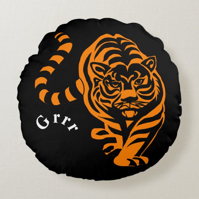 Coussins Ronds Tigre (Devant)