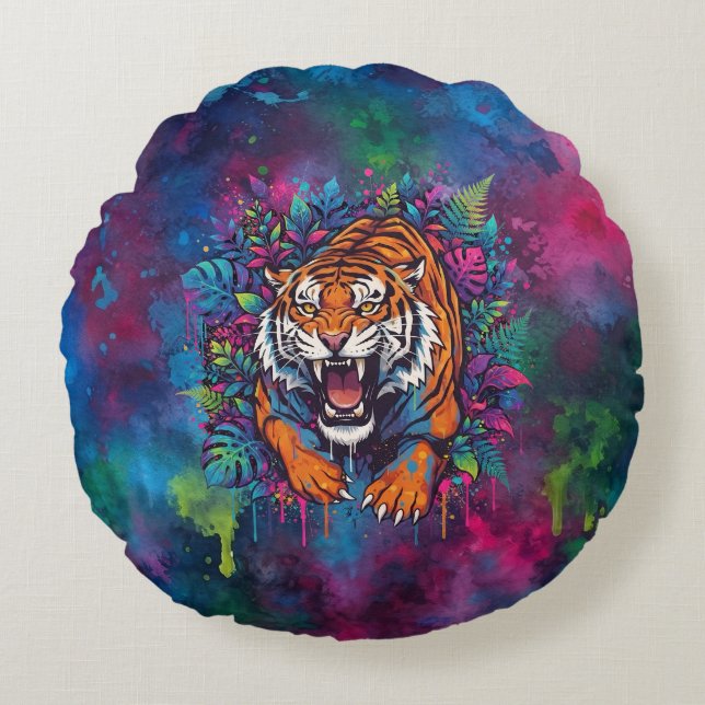 Coussins Ronds Tigre (Devant)
