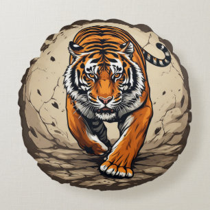 Coussins Ronds Tigre de charge puissant