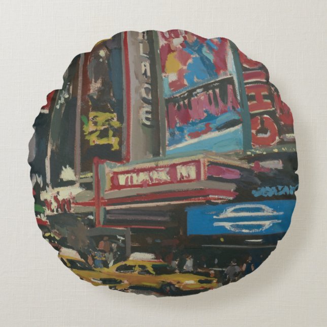 Coussins Ronds Times Square lumineux 2012 de lumières (Devant)