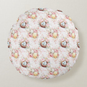 Coussins Ronds Tissu sans couture d'oeufs de Pâques – Pastel Mign