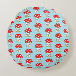 Coussins Ronds Toadstool Motif Nourriture pour enfants/chambre