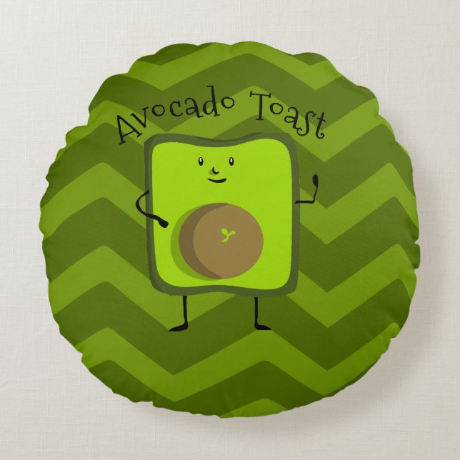 Coussins Ronds Toast Avocado (Devant)