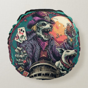 Coussins Ronds TOCOCLAWS #10 Tasse à café Zombie à double tête