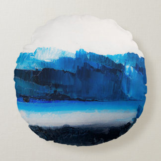 Coussins Ronds Toile Abstraite : Texture Art Moderne.