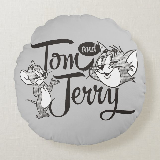 Coussins Ronds Tom Et Jerry | Tom Et Jerry Ont L'Air Doux (Devant)