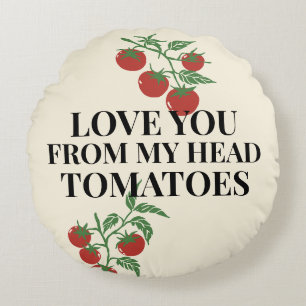 Coussins Ronds Tomate Note d'amour De la ferme à la table Frais
