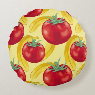 Coussins Ronds Tomate rouge et fruits sans soudure motif design