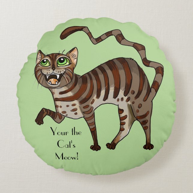 Coussins Ronds Ton chat est Meow ! (Devant)