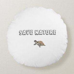 Coussins Ronds Tortue aquarelle