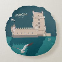 Tour de Belem de Lisbonne dans le style poster vin