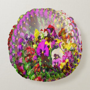 Coussins Ronds Tourbillon de Pansies......