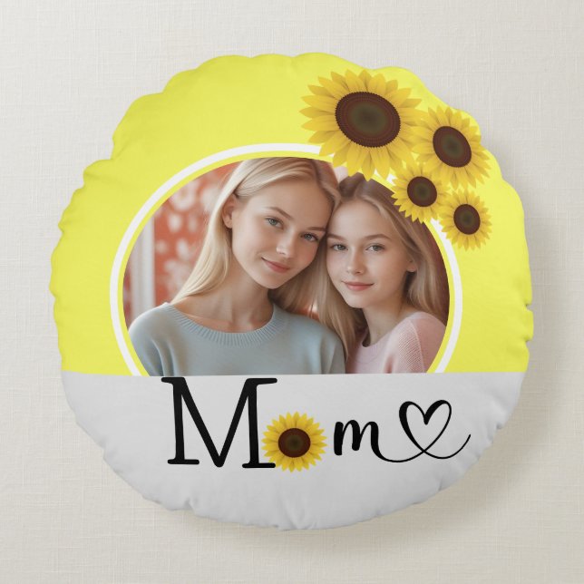 Coussins Ronds Tournesol (Devant)