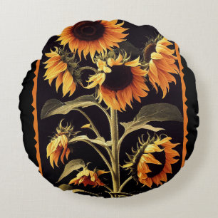 Coussins Ronds Tournesol Lève ronde