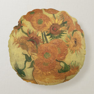 Coussins Ronds Tournesols de Vincent van Gogh  , 1889