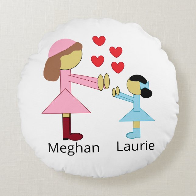 Coussins Ronds Tous les enfants ont besoin d'amour : blanc (Devant)