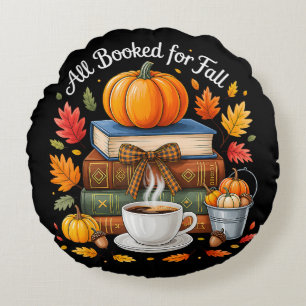 Coussins Ronds Tous réservés pour les livres d'automne Coffee Coz