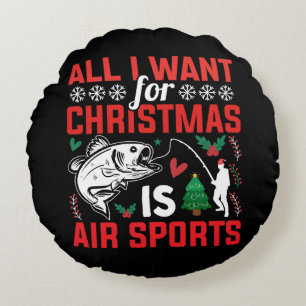 Coussins Ronds Tout ce que je veux pour Noël, c'est Air Sports