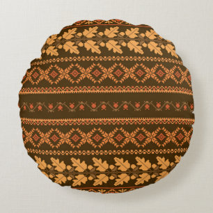 Coussins Ronds Tracé d'automne rétro