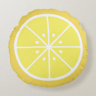 Coussins Ronds Tranche de citron