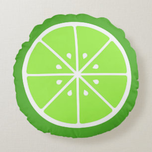 Coussins Ronds Tranche de citron vert