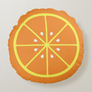 Coussins Ronds Tranche d'orange