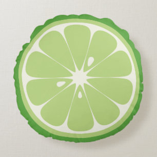 Coussins Ronds Tranches de citron vert