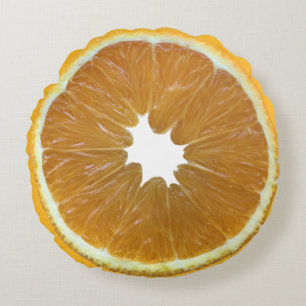 Coussins Ronds Tranches d'orange frais - Fruits