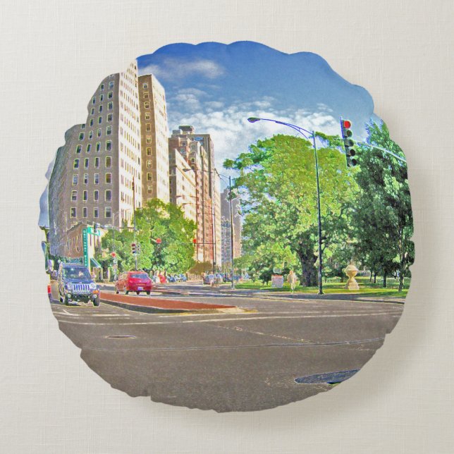 Coussins Ronds Traverser Lincoln Avenue (Devant)