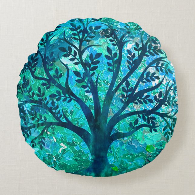Coussins Ronds Tree Medallion (Devant)