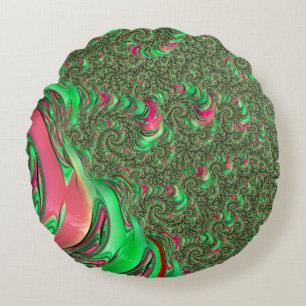 Coussins Ronds Tripant Funky Psychédélique Groovy Spirale Art Fra