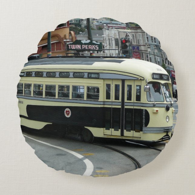 Coussins Ronds Trolley de San Francisco (Devant)