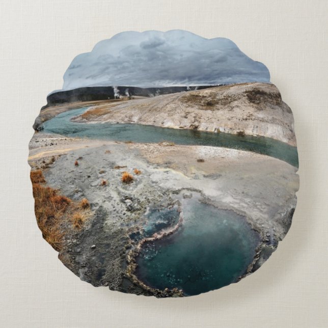 Coussins Ronds Trou bleu (Devant)