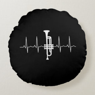 Coussins Ronds Trumpet - Trumpet Hearbeat cadeau