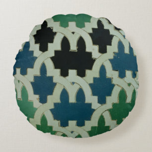 Coussins Ronds Tuiles d'Azulejos du trône des sultans