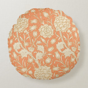 Coussins Ronds Tulipe sauvage de William Morris, motif floral vin