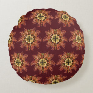 Coussins Ronds Tuniqué marin Ernst Haeckel Mer Rouge Art de la vi