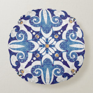 Coussins Ronds Turc coloré : Motif Vintage de l'Est