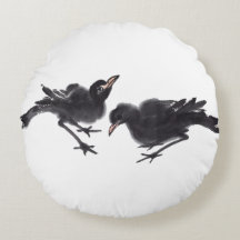 Tuschekunst chinois avec motif d'oiseaux