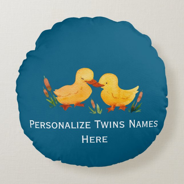Coussins Ronds Twin Ducklings (Devant)