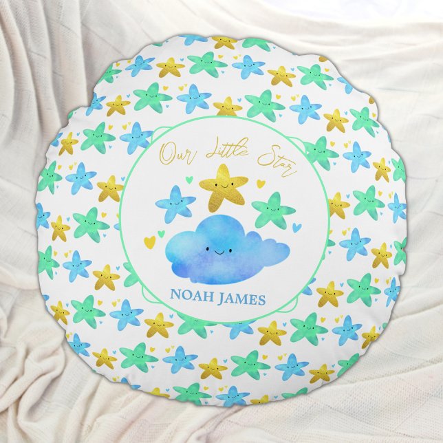 Coussins Ronds Twinkle Twinkle Little Star Personnalisé Baby (Créateur téléchargé)