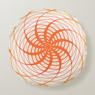 Coussins Ronds Twirl Orange