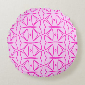 Coussins Ronds Two Toned Pink Pattern Round Pillow
