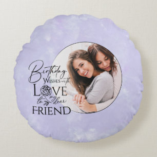 Coussins Ronds Typographie minimaliste pour l'anniversaire d'un a