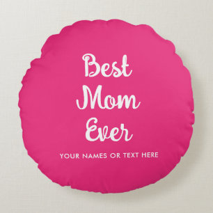 Coussins Ronds Typographie Modèle personnalisable Meilleure maman