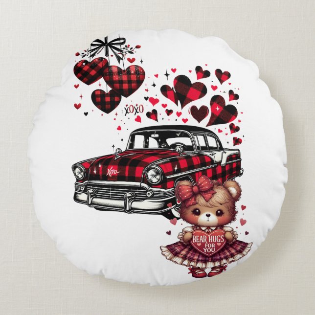 COUSSINS RONDS UN AMOUR DE LA SAINT-VALENTIN CLASSIQUE POUR VOUS  (Devant)