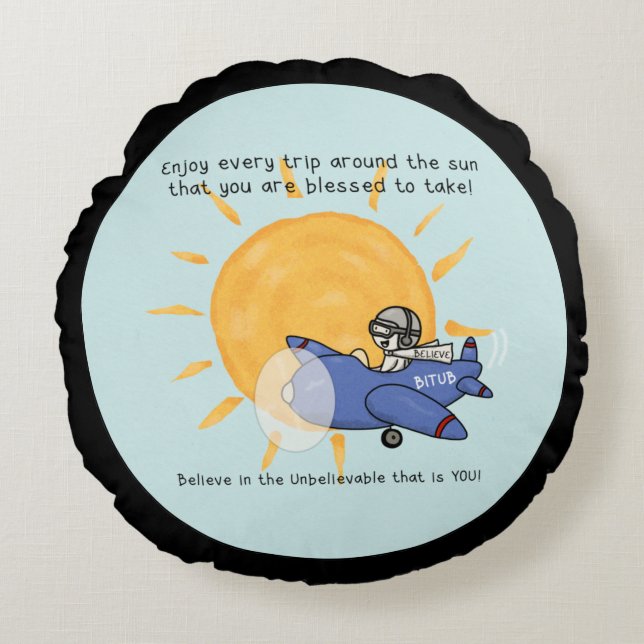 Coussins Ronds Un autre voyage autour du soleil (Devant)