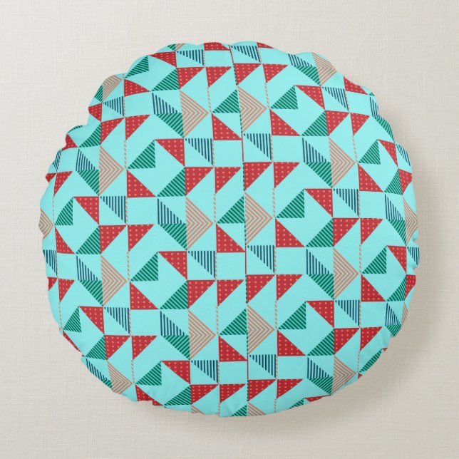 Coussins Ronds Un design de motif rétro cool (Devant)